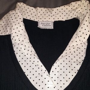 Beautiful Jennifer Laruen Navy Blue Blouse